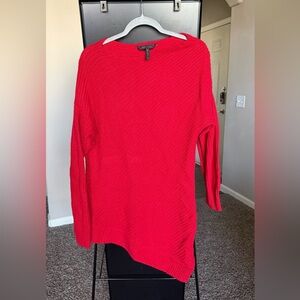 BCBGMaxAzria Vibrant Red Crew Neck Sweater